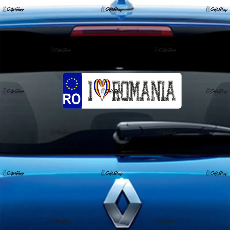 I love romania, indicator masina, dimensiune 500x100 mm